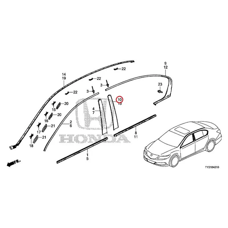 [NEW] JDM HONDA LEGEND HYBRID KC2 2016 Molding GENUINE OEM - Image 11