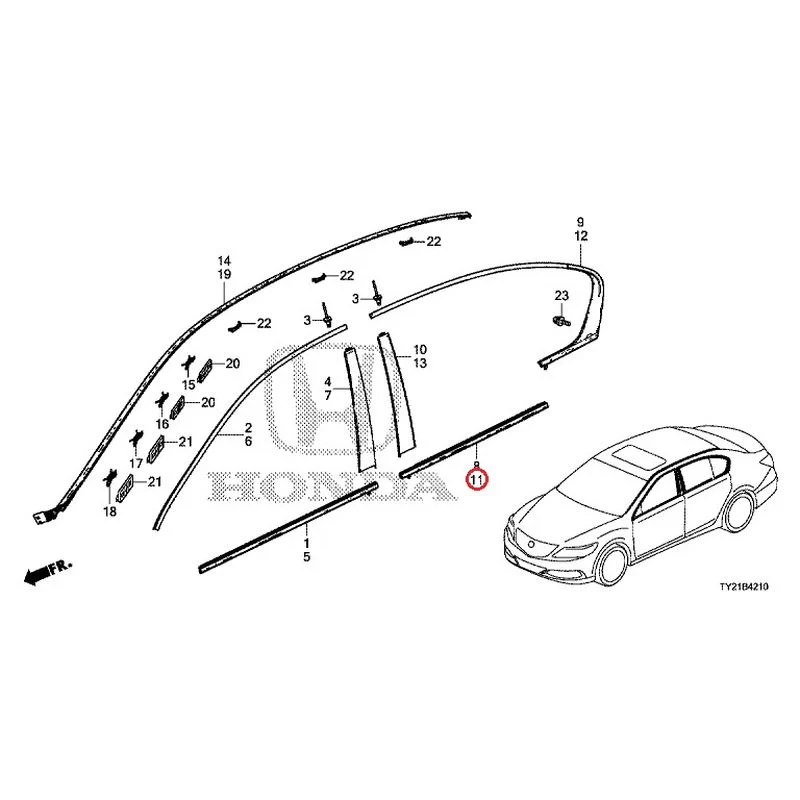 [NEW] JDM HONDA LEGEND HYBRID KC2 2016 Molding GENUINE OEM - Image 12