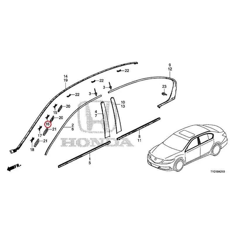 [NEW] JDM HONDA LEGEND HYBRID KC2 2016 Molding GENUINE OEM - Image 17
