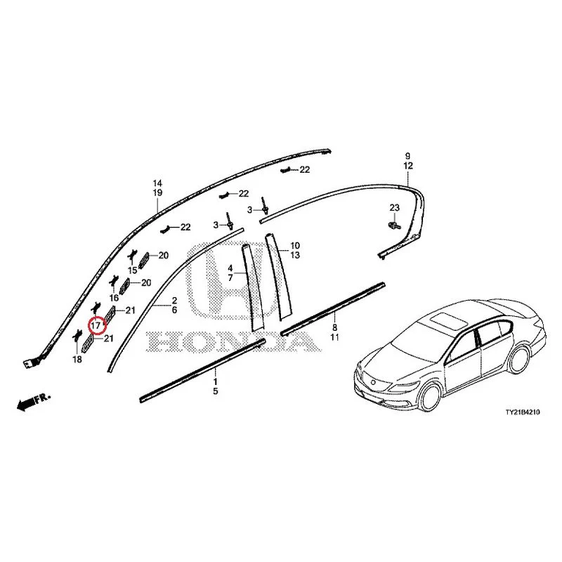[NEW] JDM HONDA LEGEND HYBRID KC2 2016 Molding GENUINE OEM - Image 18