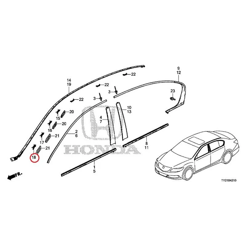 [NEW] JDM HONDA LEGEND HYBRID KC2 2016 Molding GENUINE OEM - Image 19