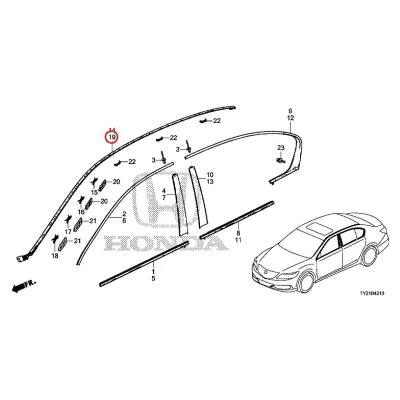[NEW] JDM HONDA LEGEND HYBRID KC2 2016 Molding GENUINE OEM - Image 20