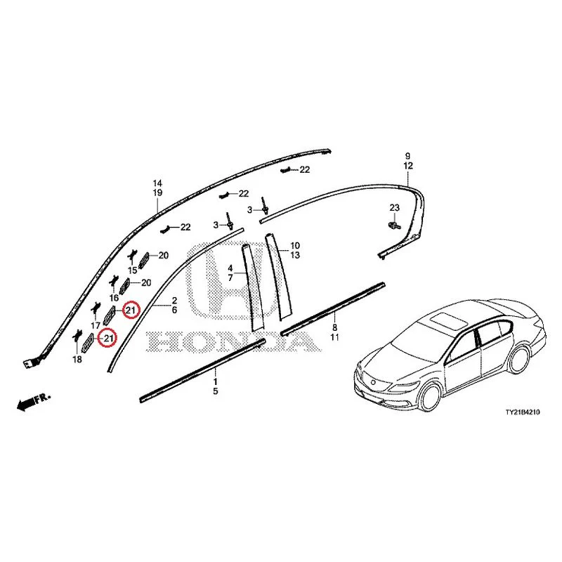 [NEW] JDM HONDA LEGEND HYBRID KC2 2016 Molding GENUINE OEM - Image 22