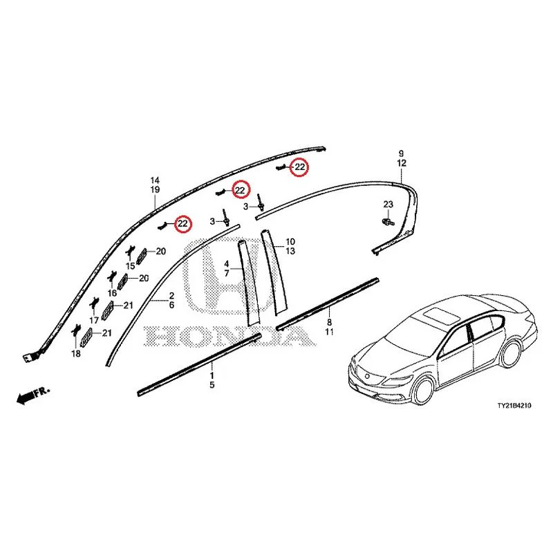 [NEW] JDM HONDA LEGEND HYBRID KC2 2016 Molding GENUINE OEM - Image 23