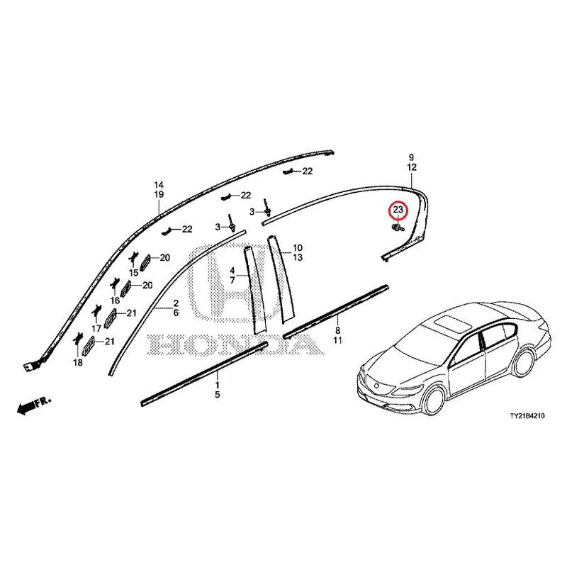 [NEW] JDM HONDA LEGEND HYBRID KC2 2016 Molding GENUINE OEM - Image 24