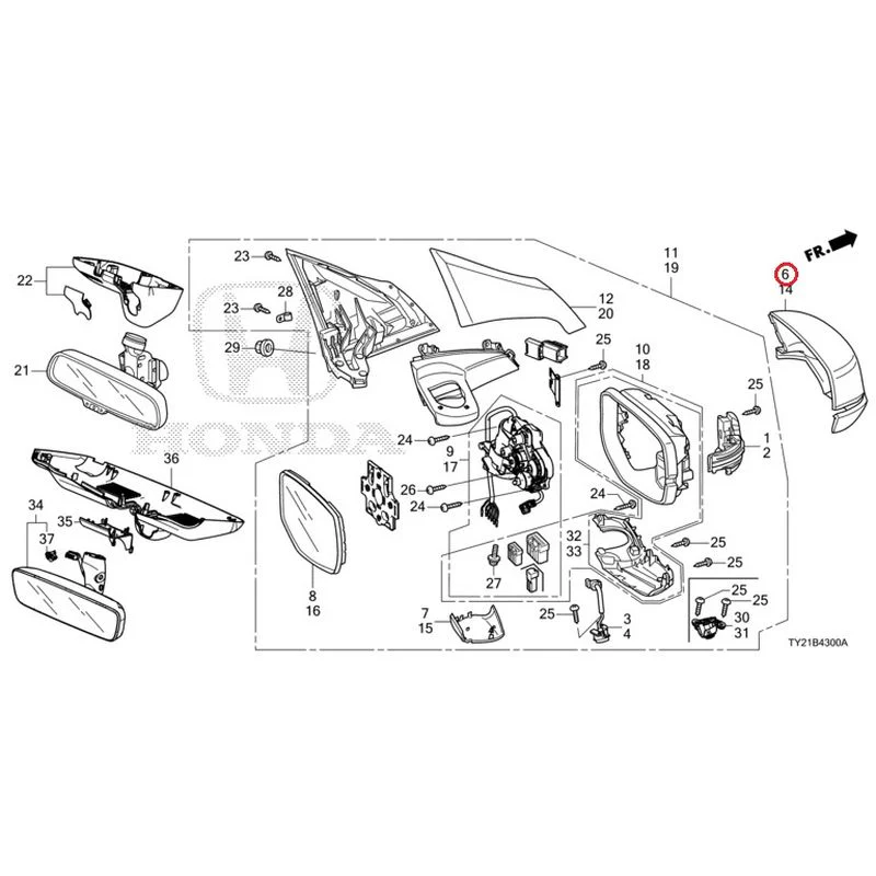 [NEW] JDM HONDA LEGEND HYBRID KC2 2016 Mirrors GENUINE OEM - Image 10