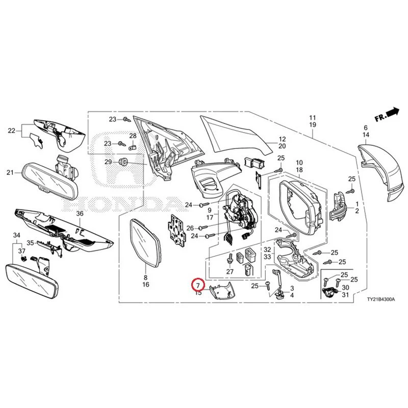 [NEW] JDM HONDA LEGEND HYBRID KC2 2016 Mirrors GENUINE OEM - Image 15