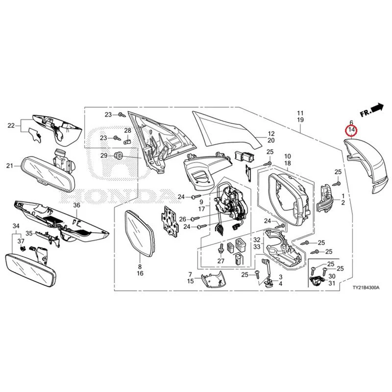 [NEW] JDM HONDA LEGEND HYBRID KC2 2016 Mirrors GENUINE OEM - Image 33
