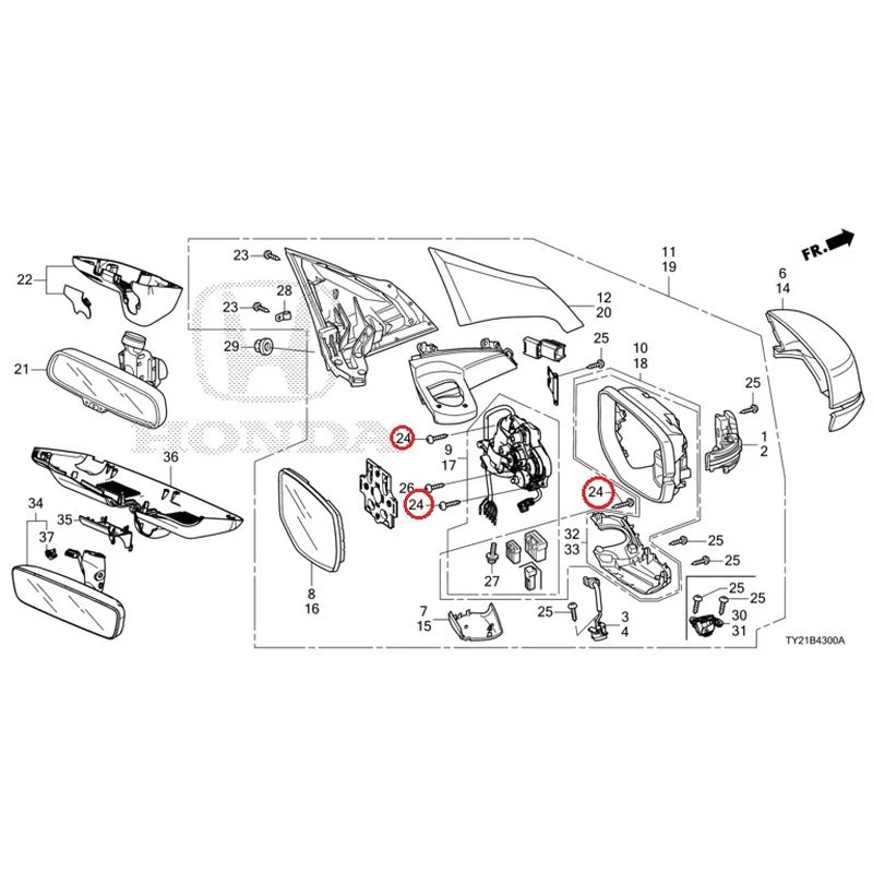 [NEW] JDM HONDA LEGEND HYBRID KC2 2016 Mirrors GENUINE OEM - Image 63