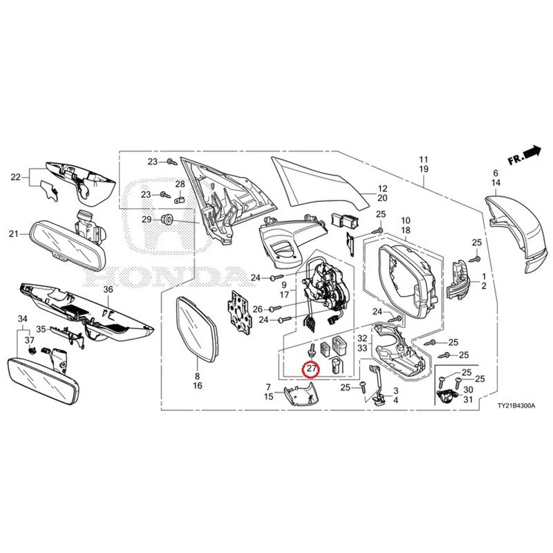 [NEW] JDM HONDA LEGEND HYBRID KC2 2016 Mirrors GENUINE OEM - Image 66