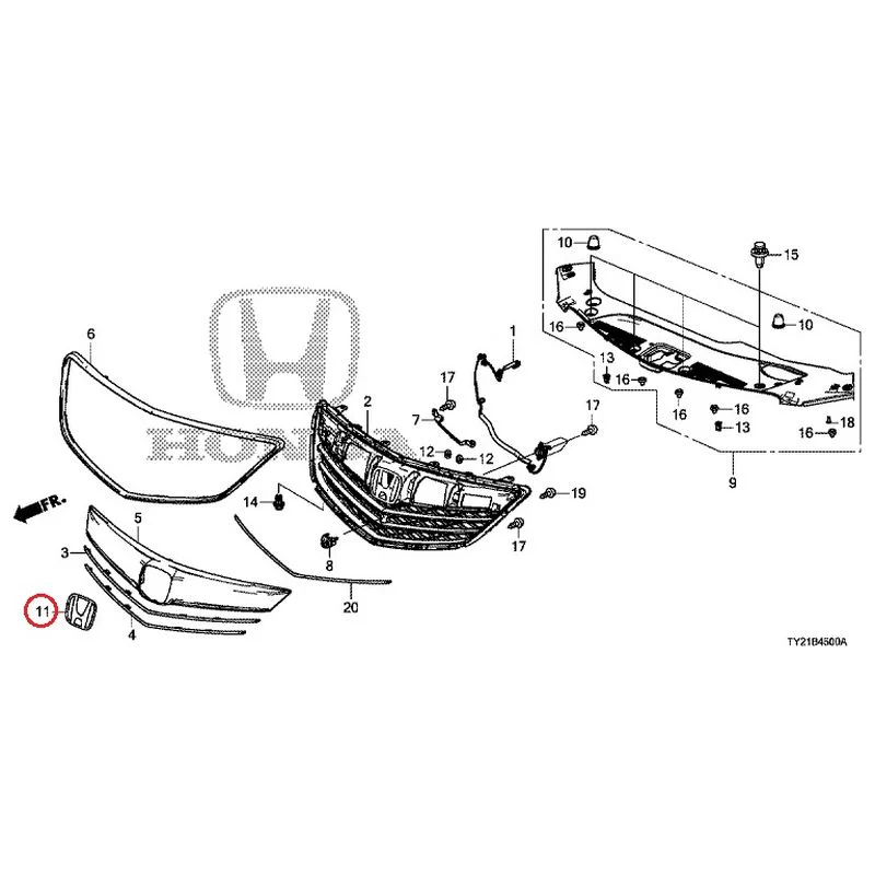[NEW] JDM HONDA LEGEND HYBRID KC2 2016 Front Grill (100/110/500/510) GENUINE OEM - Image 12