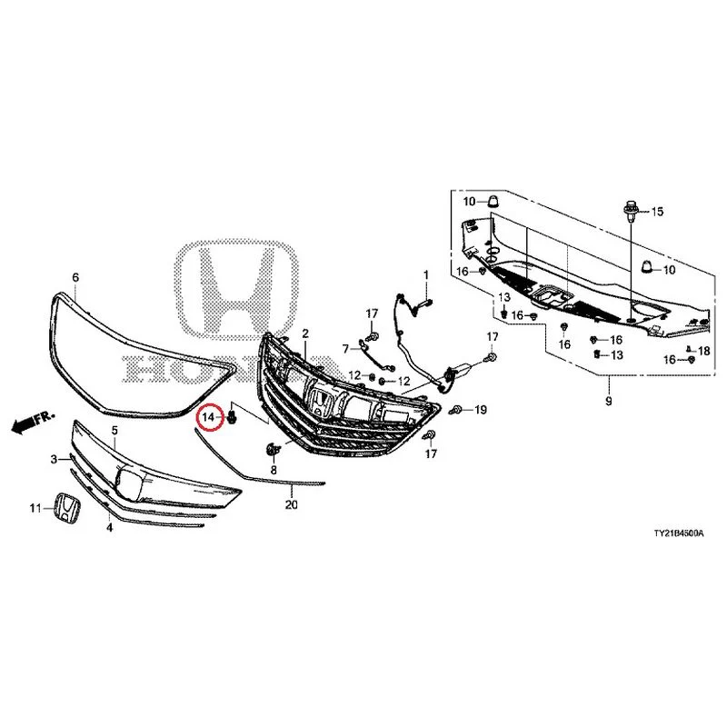 [NEW] JDM HONDA LEGEND HYBRID KC2 2016 Front Grill (100/110/500/510) GENUINE OEM - Image 15