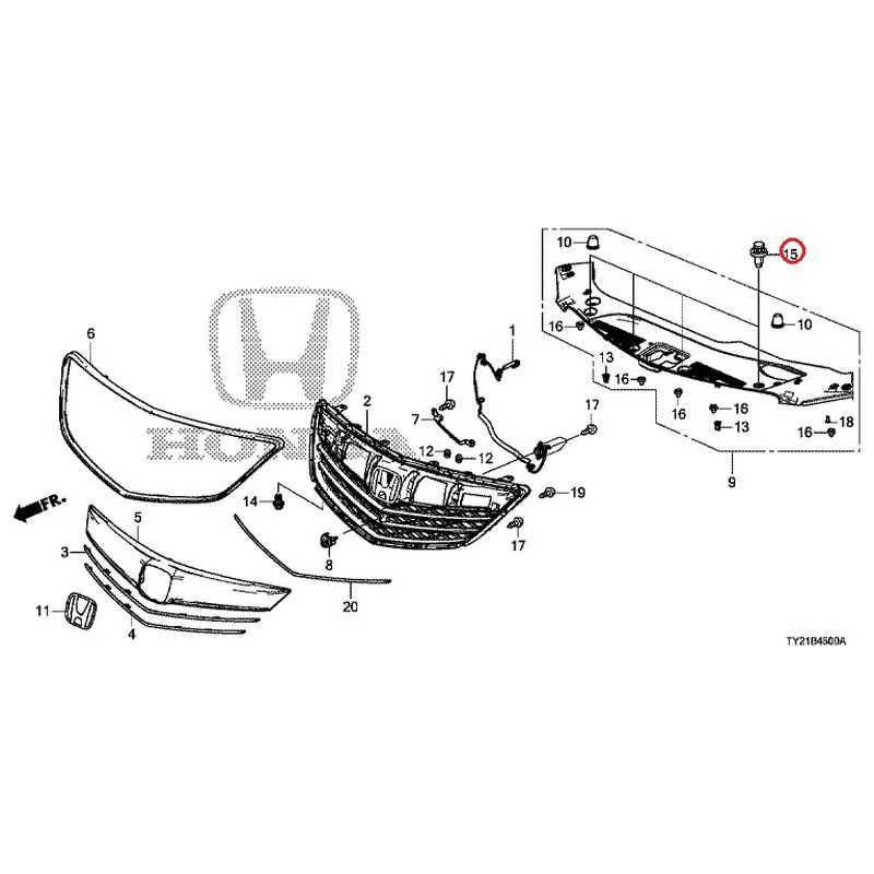 [NEW] JDM HONDA LEGEND HYBRID KC2 2016 Front Grill (100/110/500/510) GENUINE OEM - Image 16