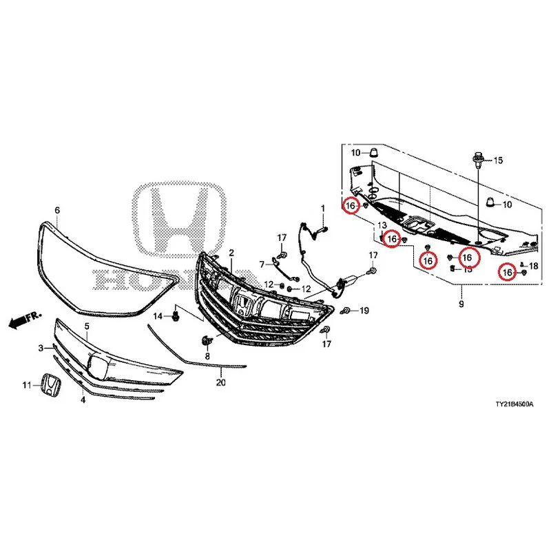 [NEW] JDM HONDA LEGEND HYBRID KC2 2016 Front Grill (100/110/500/510) GENUINE OEM - Image 17