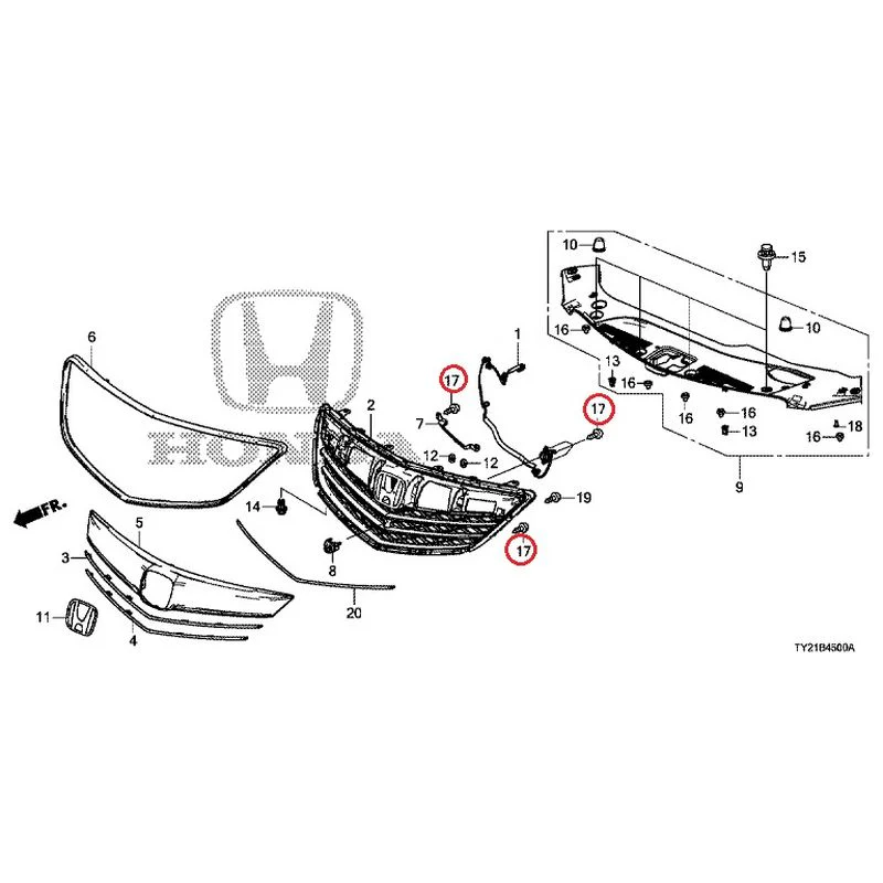 [NEW] JDM HONDA LEGEND HYBRID KC2 2016 Front Grill (100/110/500/510) GENUINE OEM - Image 18