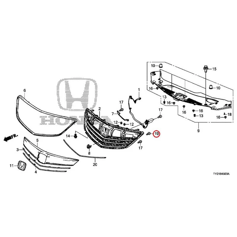 [NEW] JDM HONDA LEGEND HYBRID KC2 2016 Front Grill (100/110/500/510) GENUINE OEM - Image 20