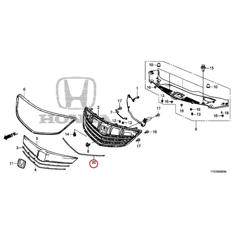 [NEW] JDM HONDA LEGEND HYBRID KC2 2016 Front Grill (100/110/500/510) GENUINE OEM - Image 21