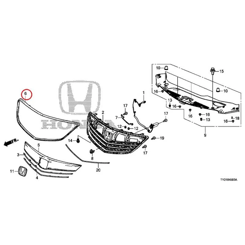 [NEW] JDM HONDA LEGEND HYBRID KC2 2016 Front Grill (100/110/500/510) GENUINE OEM - Image 7
