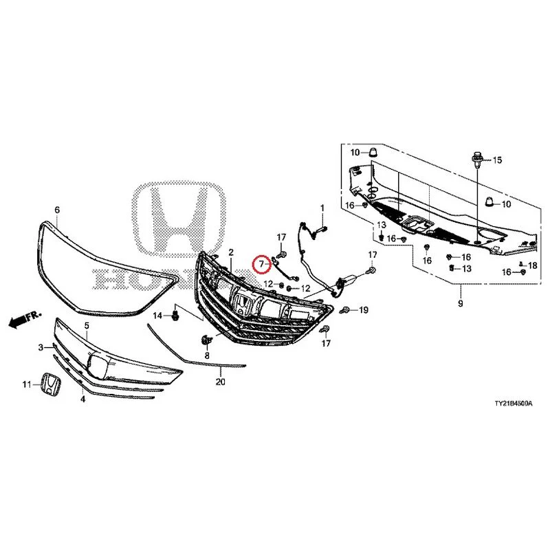 [NEW] JDM HONDA LEGEND HYBRID KC2 2016 Front Grill (100/110/500/510) GENUINE OEM - Image 8