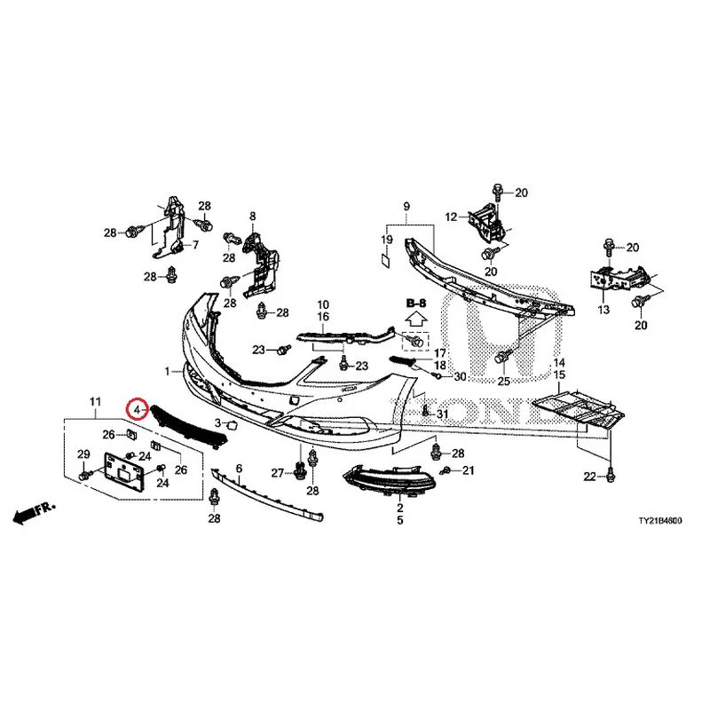 [NEW] JDM HONDA LEGEND HYBRID KC2 2016 Front Bumper (100/110/500/510) GENUINE OEM - Image 15