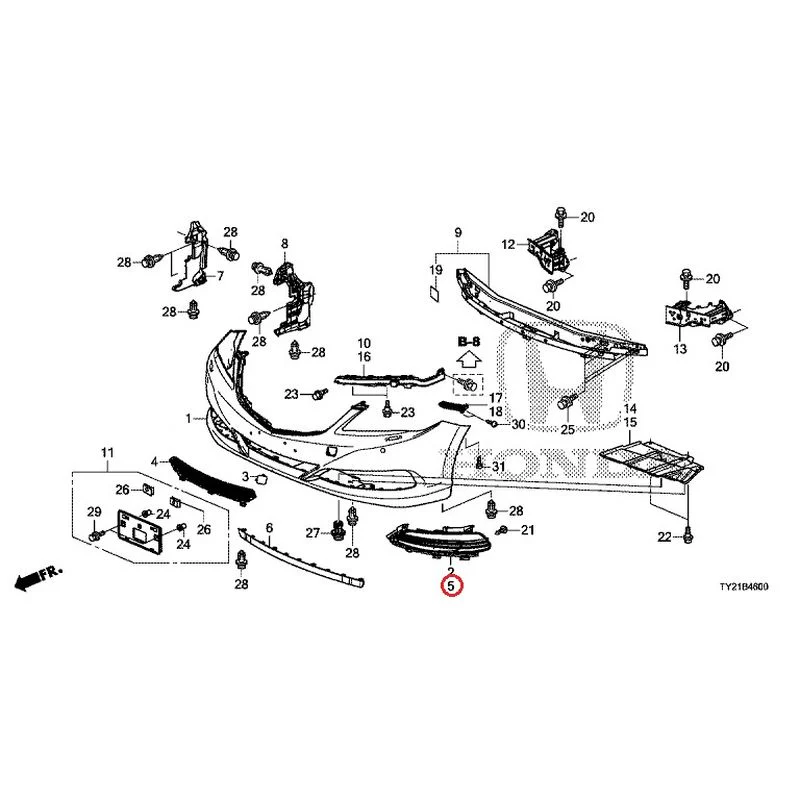 [NEW] JDM HONDA LEGEND HYBRID KC2 2016 Front Bumper (100/110/500/510) GENUINE OEM - Image 16