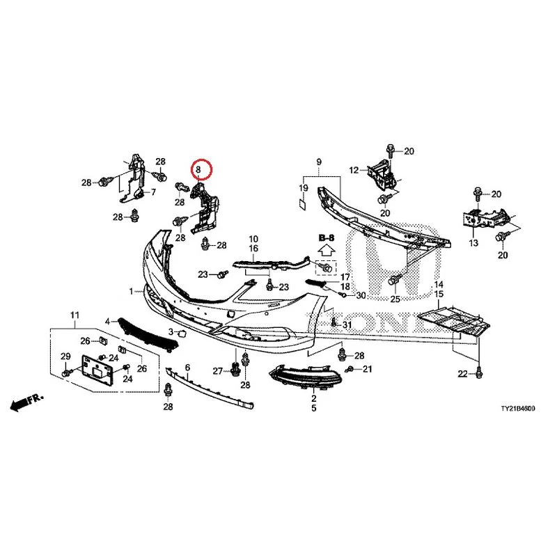 [NEW] JDM HONDA LEGEND HYBRID KC2 2016 Front Bumper (100/110/500/510) GENUINE OEM - Image 19