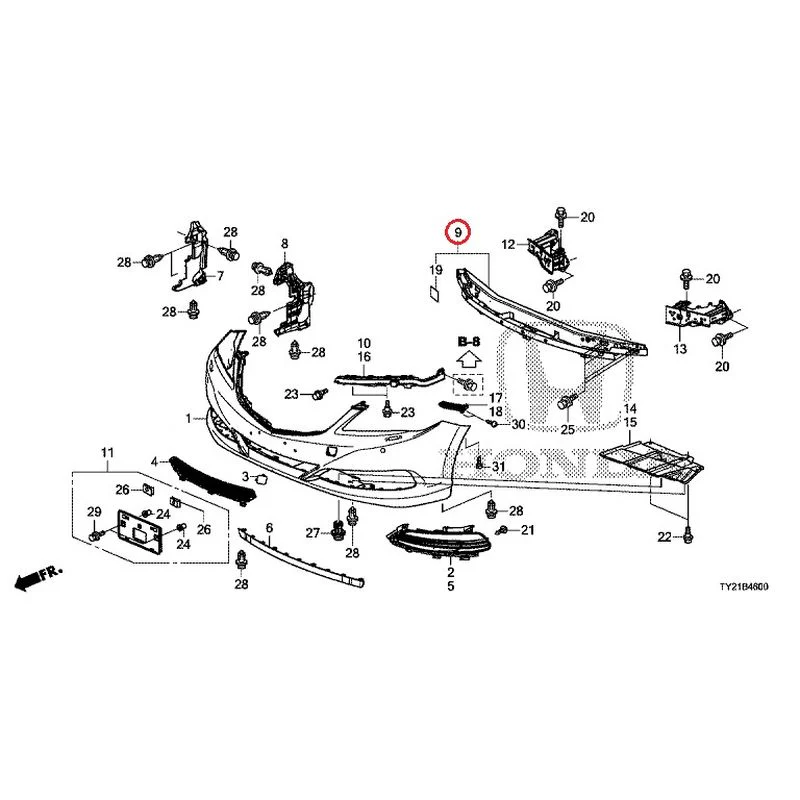 [NEW] JDM HONDA LEGEND HYBRID KC2 2016 Front Bumper (100/110/500/510) GENUINE OEM - Image 20