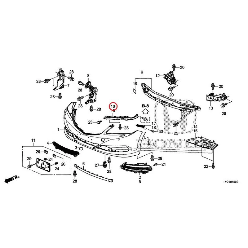 [NEW] JDM HONDA LEGEND HYBRID KC2 2016 Front Bumper (100/110/500/510) GENUINE OEM - Image 21