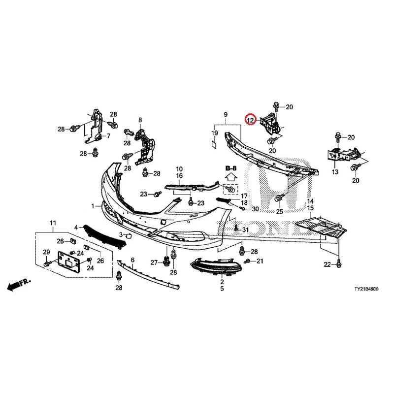 [NEW] JDM HONDA LEGEND HYBRID KC2 2016 Front Bumper (100/110/500/510) GENUINE OEM - Image 23