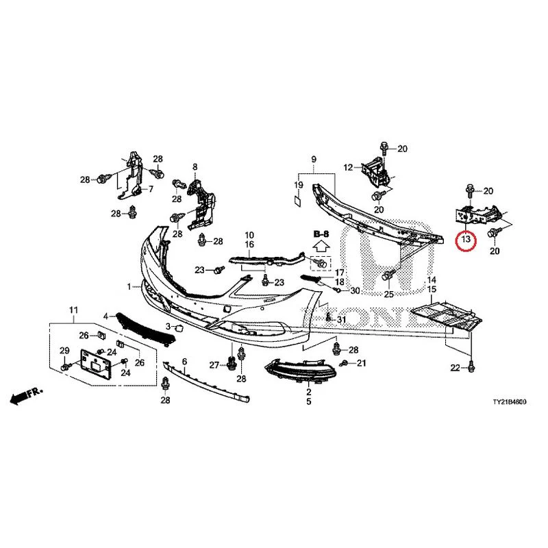 [NEW] JDM HONDA LEGEND HYBRID KC2 2016 Front Bumper (100/110/500/510) GENUINE OEM - Image 24