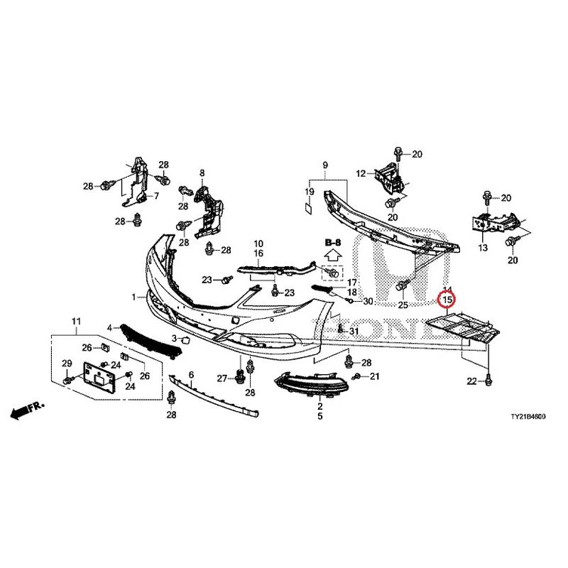 [NEW] JDM HONDA LEGEND HYBRID KC2 2016 Front Bumper (100/110/500/510) GENUINE OEM - Image 26