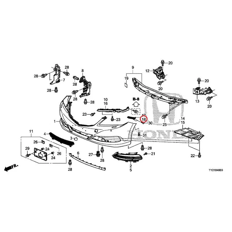 [NEW] JDM HONDA LEGEND HYBRID KC2 2016 Front Bumper (100/110/500/510) GENUINE OEM - Image 29