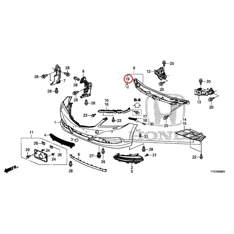 [NEW] JDM HONDA LEGEND HYBRID KC2 2016 Front Bumper (100/110/500/510) GENUINE OEM - Image 30