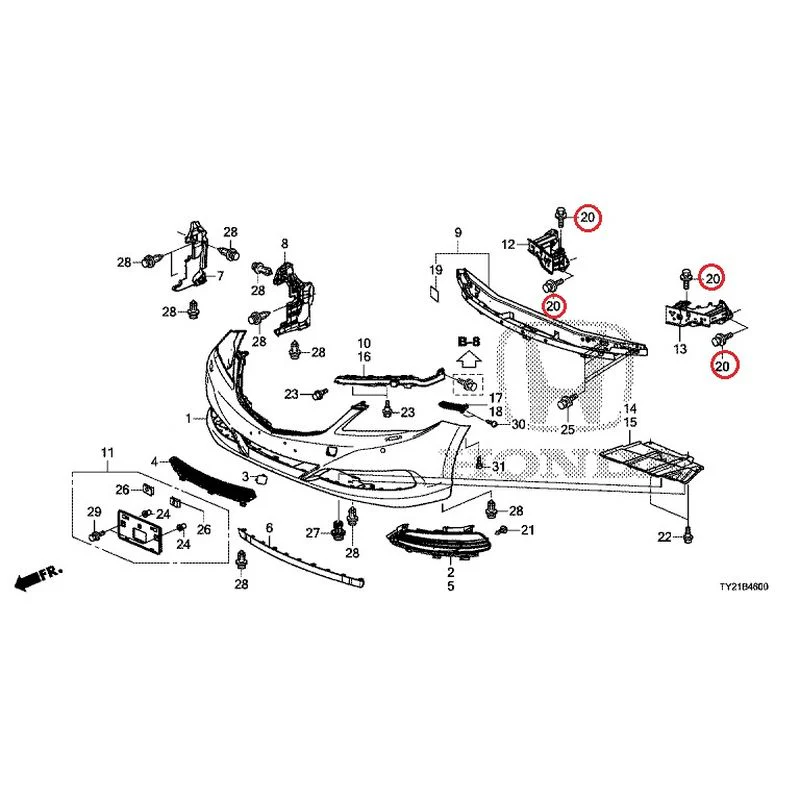 [NEW] JDM HONDA LEGEND HYBRID KC2 2016 Front Bumper (100/110/500/510) GENUINE OEM - Image 31
