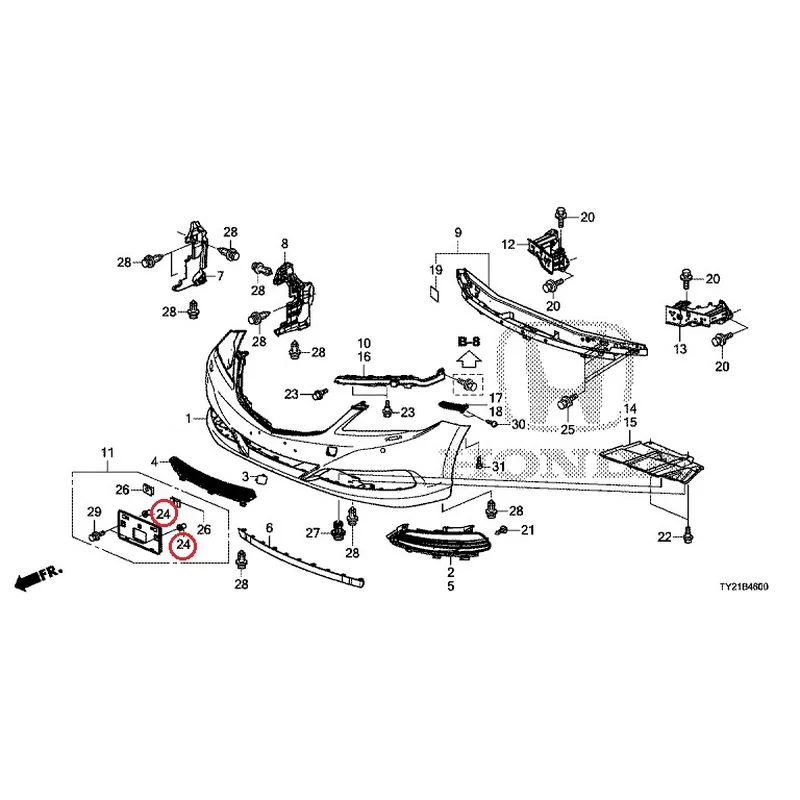 [NEW] JDM HONDA LEGEND HYBRID KC2 2016 Front Bumper (100/110/500/510) GENUINE OEM - Image 35