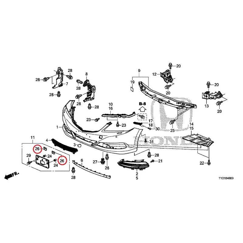 [NEW] JDM HONDA LEGEND HYBRID KC2 2016 Front Bumper (100/110/500/510) GENUINE OEM - Image 37
