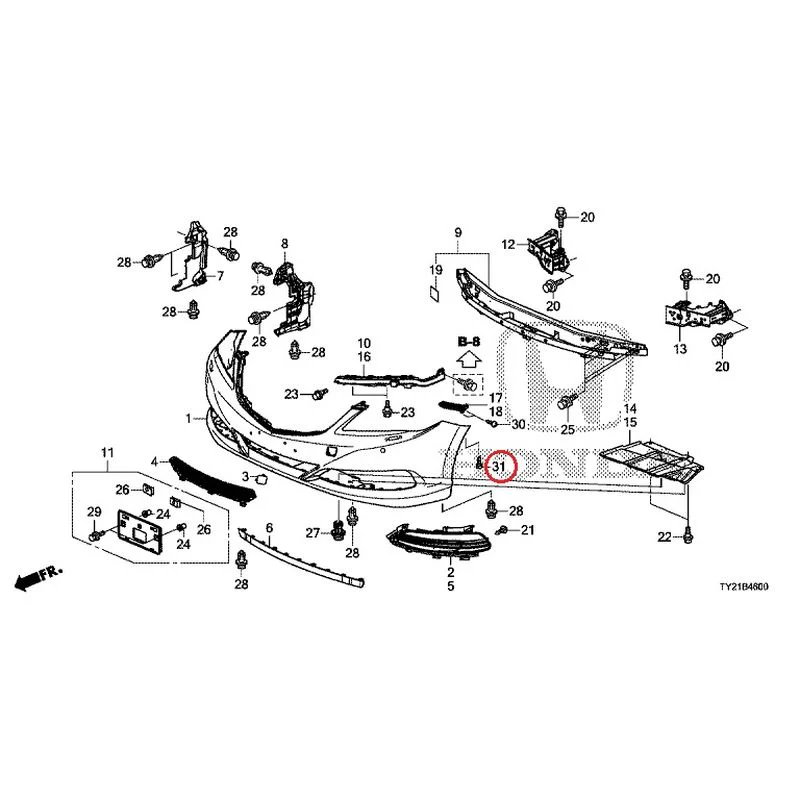 [NEW] JDM HONDA LEGEND HYBRID KC2 2016 Front Bumper (100/110/500/510) GENUINE OEM - Image 42