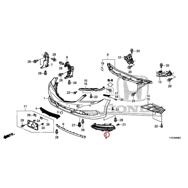 [NEW] JDM HONDA LEGEND HYBRID KC2 2016 Front Bumper (100/110/500/510) GENUINE OEM - Image 8