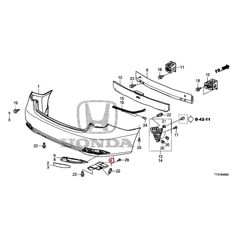 [NEW] JDM HONDA LEGEND HYBRID KC2 2016 Rear Bumper (100/110/500/510) GENUINE OEM - Image 10
