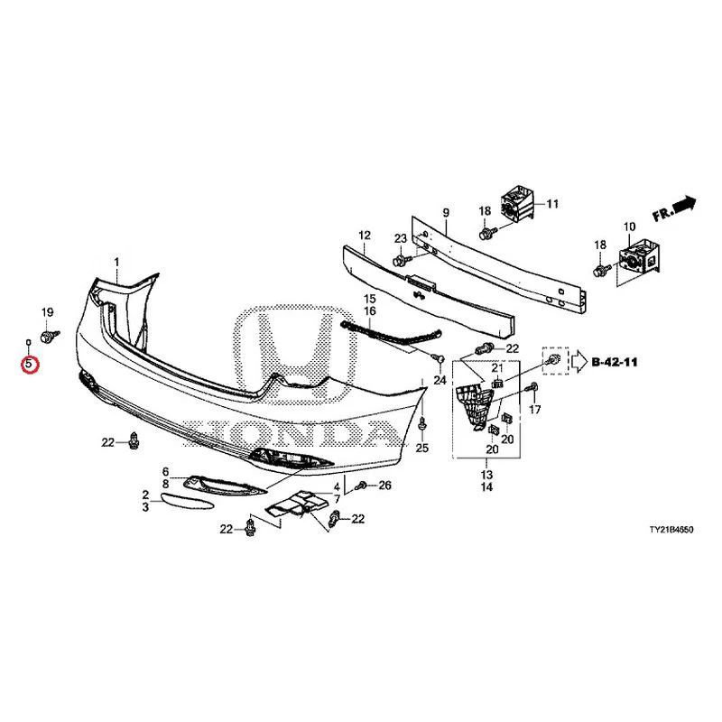 [NEW] JDM HONDA LEGEND HYBRID KC2 2016 Rear Bumper (100/110/500/510) GENUINE OEM - Image 11