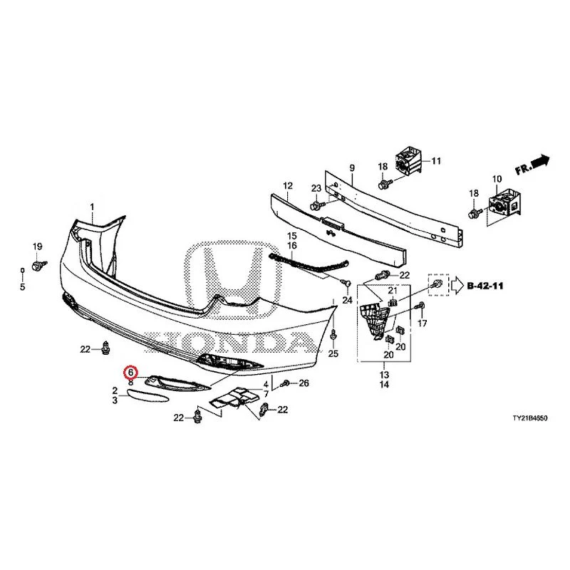 [NEW] JDM HONDA LEGEND HYBRID KC2 2016 Rear Bumper (100/110/500/510) GENUINE OEM - Image 17