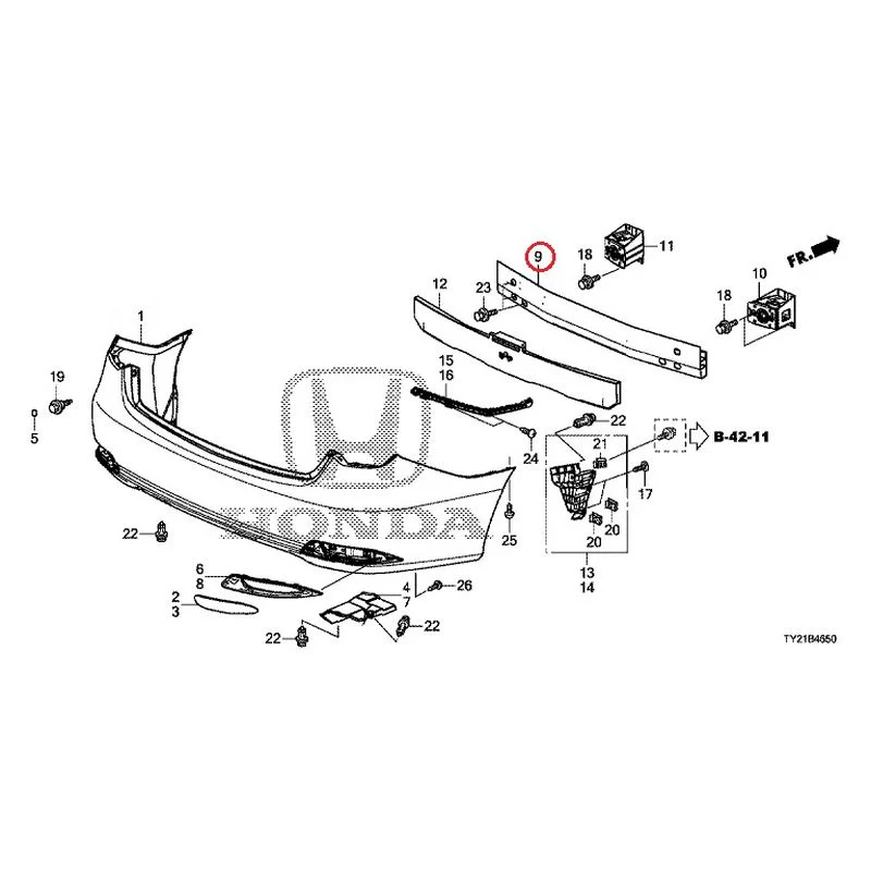 [NEW] JDM HONDA LEGEND HYBRID KC2 2016 Rear Bumper (100/110/500/510) GENUINE OEM - Image 20