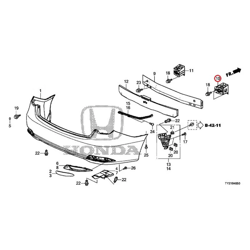 [NEW] JDM HONDA LEGEND HYBRID KC2 2016 Rear Bumper (100/110/500/510) GENUINE OEM - Image 21