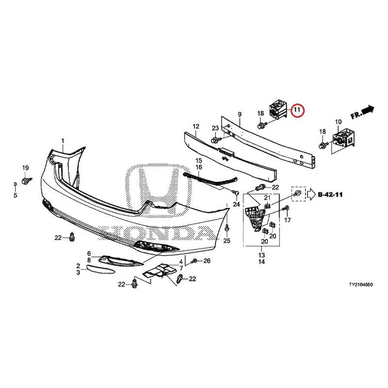 [NEW] JDM HONDA LEGEND HYBRID KC2 2016 Rear Bumper (100/110/500/510) GENUINE OEM - Image 22