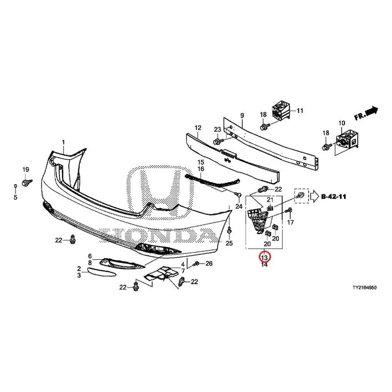 [NEW] JDM HONDA LEGEND HYBRID KC2 2016 Rear Bumper (100/110/500/510) GENUINE OEM - Image 24