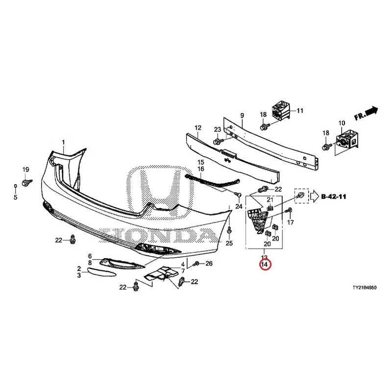 [NEW] JDM HONDA LEGEND HYBRID KC2 2016 Rear Bumper (100/110/500/510) GENUINE OEM - Image 25