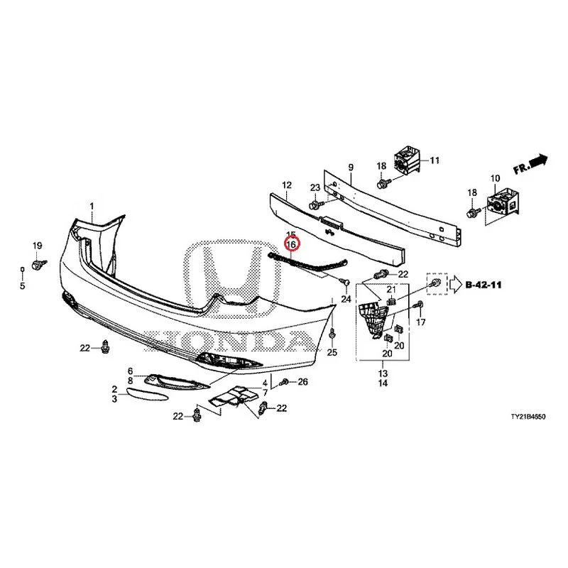 [NEW] JDM HONDA LEGEND HYBRID KC2 2016 Rear Bumper (100/110/500/510) GENUINE OEM - Image 27