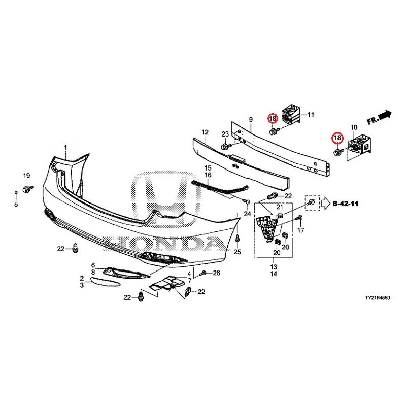 [NEW] JDM HONDA LEGEND HYBRID KC2 2016 Rear Bumper (100/110/500/510) GENUINE OEM - Image 29