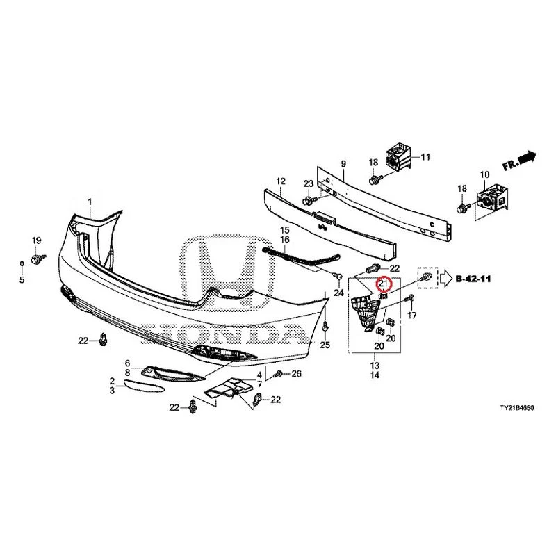 [NEW] JDM HONDA LEGEND HYBRID KC2 2016 Rear Bumper (100/110/500/510) GENUINE OEM - Image 32