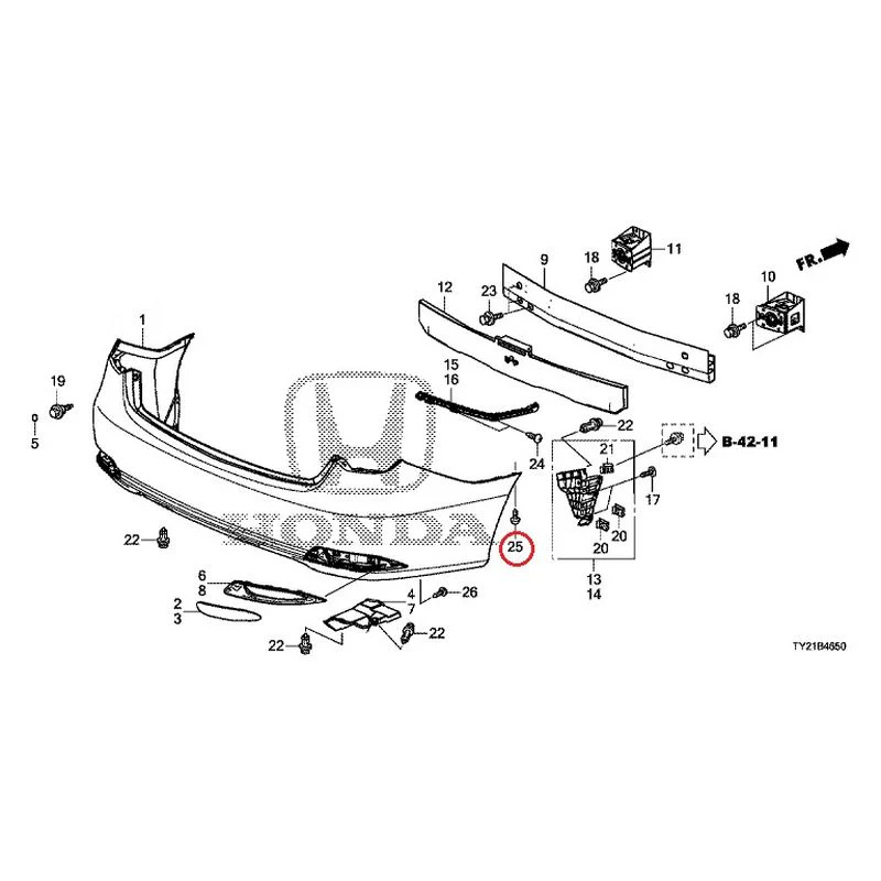 [NEW] JDM HONDA LEGEND HYBRID KC2 2016 Rear Bumper (100/110/500/510) GENUINE OEM - Image 36